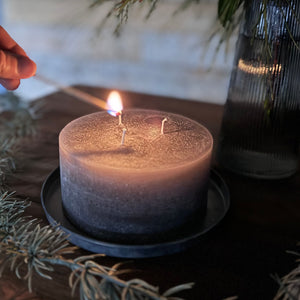 Rustic 3 Wick Candle in French Grey