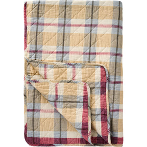 Quilt in Natural and Blue and Red Check