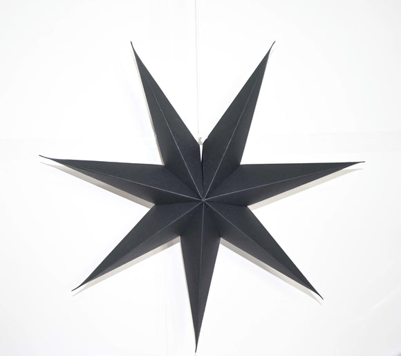 Black Foldout Paper Star