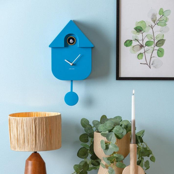 Modern Cuckoo Clock in Bright Blue