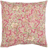 Pink and Green Paisley Cushion