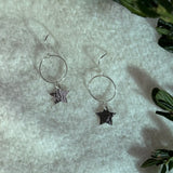 Hoop Earrings with Star Charm