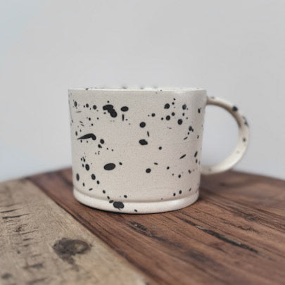 Handmade Ink Splash Mug in Pebble