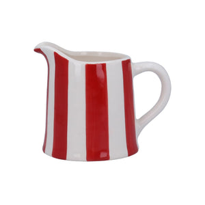 Red Striped Stoneware Jug