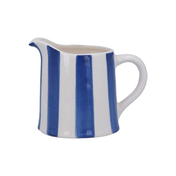 Blue Striped Stoneware Jug