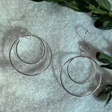 Double Hoop Dangly Earrings