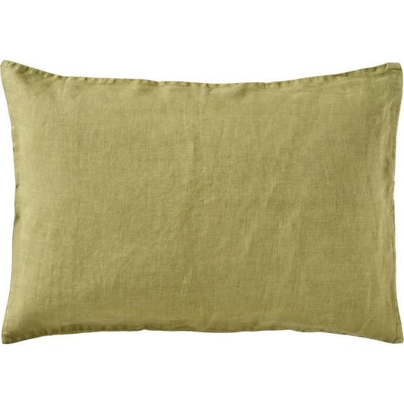 Herb Green Linen Rectangle Cushion