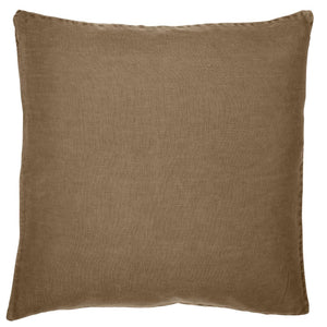 Chocolate Linen Square Cushion