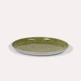 Leaf Embossed Round Tray in Moss