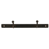 Black Metal Hook Rail with 2 Hooks