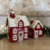 Large Ceramic Christmas House for Tealight