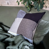 Square Cushion in Black Giant Check