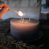 Rustic 3 Wick Candle in French Grey