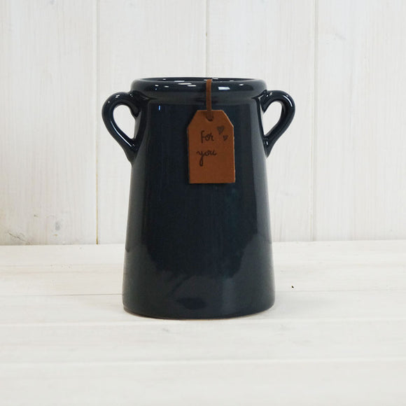 Charcoal Ceramic Vase - Small