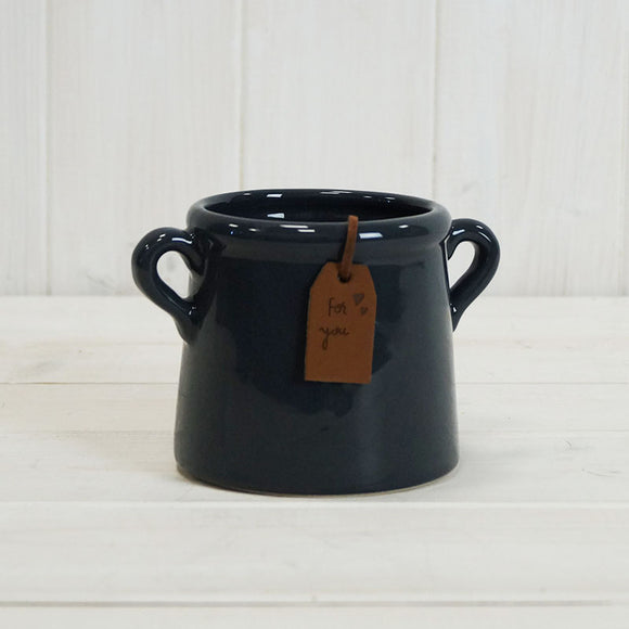 Charcoal Ceramic Pot 8cm