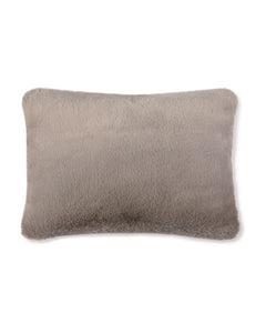 Luxury Faux Fur Cushion in Soft Grey