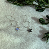 Hoop Earrings with Star Charm