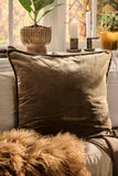 Velvet Cushion in Chocolate