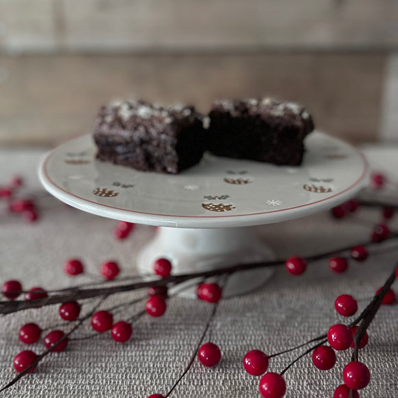 Christmas Pudding Stoneware Cakestand