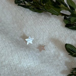 Silver Star Stud Earrings