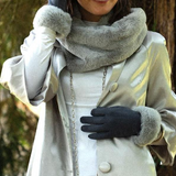 Grey Faux Fur Snood