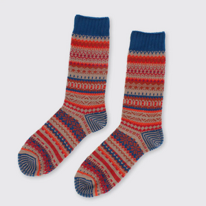 Men's Fairisle Socks - Red