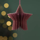 Honeycomb Star Decoration in Pink