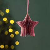 Honeycomb Star Decoration in Pink