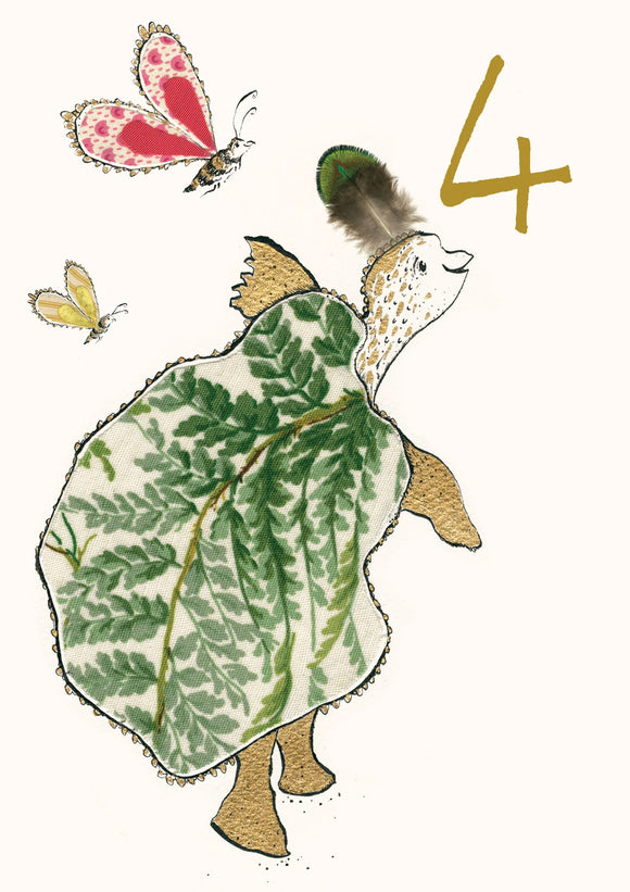 Age 4 Dancing Tortoise Card