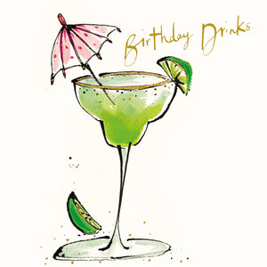 Birthday Drinks Cocktail Card