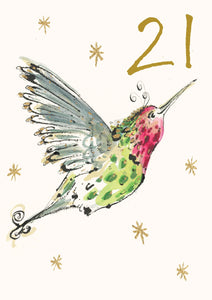 Age 21 Dancing Bird Card