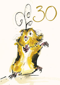 Age 30 Dancing Guinea Pig Card