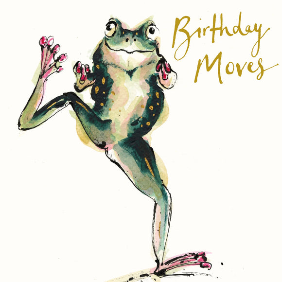 Birthday Moves Frog Card