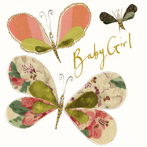 Baby Girl Butterfly Card