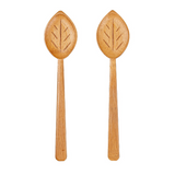 Bamboo Leaf Design Salad Servers