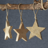 Wooden Hanging Star Decoration