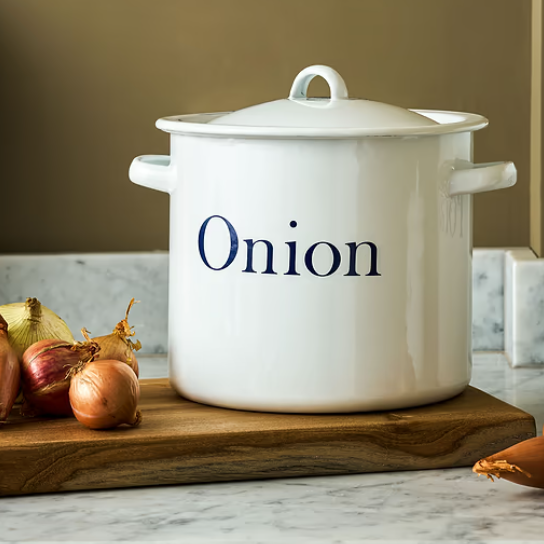 White Enamel Onion Store