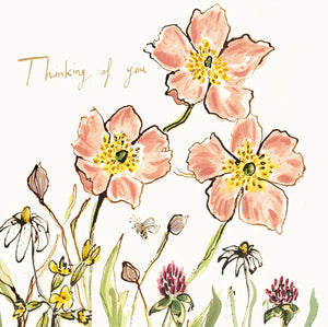 Thinking of You Flowers Card