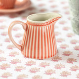 Small Ribbed Jug in Coral