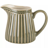 Small Ribbed Jug in Olive