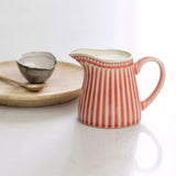 Small Ribbed Jug in Coral