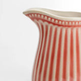 Small Ribbed Jug in Coral