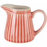 Small Ribbed Jug in Coral