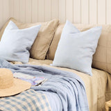 Pale Blue Linen Square Cushion