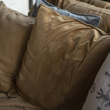 Velvet Cushion in Cognac