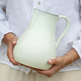 Tall Glazed White Jug