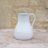 Tall Glazed White Jug