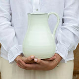 Tall Glazed White Jug