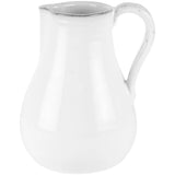 Tall Glazed White Jug