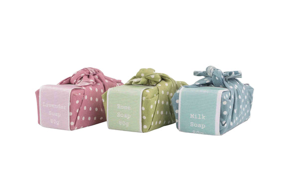 Dotty Fabric Wrapped Soaps